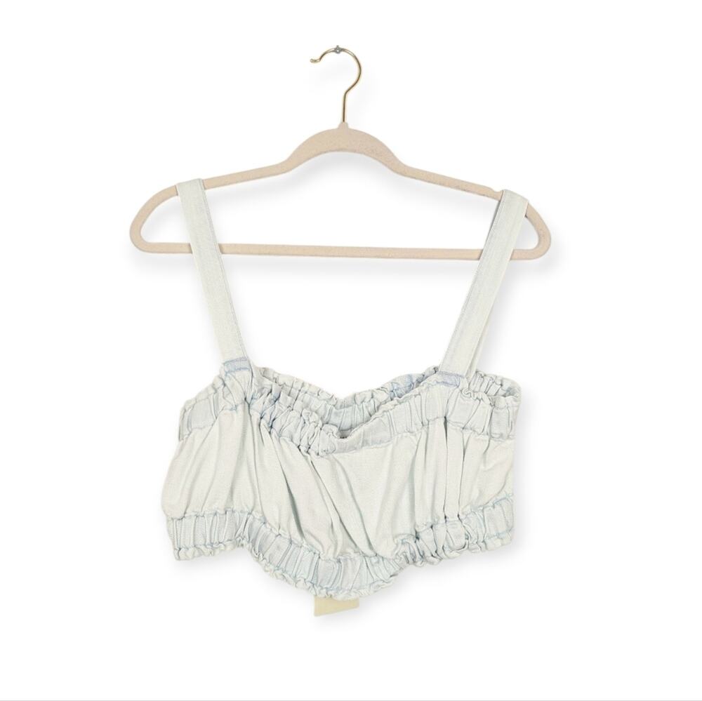 NWT Weekend Los Angeles Glacier Mineral Wash Crop Top Size L